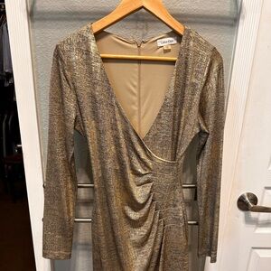 Gold Calvin Klein Dress Size 8P